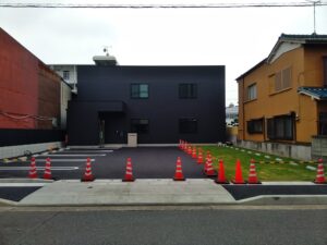 愛知県名古屋市　倉庫・事務所新築工事　全景の様子